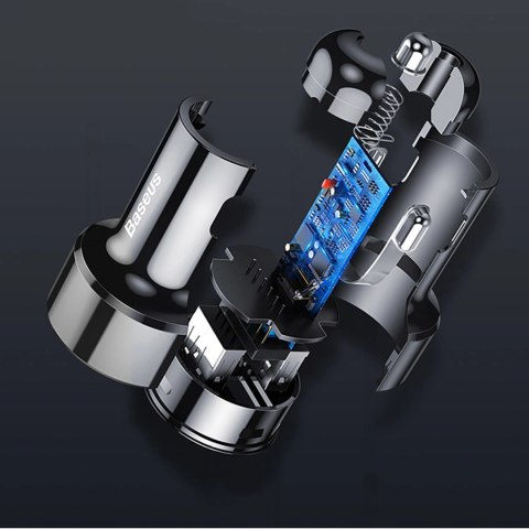 Baseus Magic Series PPS digital display (Type-c PD+QC) Intelligent dual quick charging and car charging of 45W Black(*)