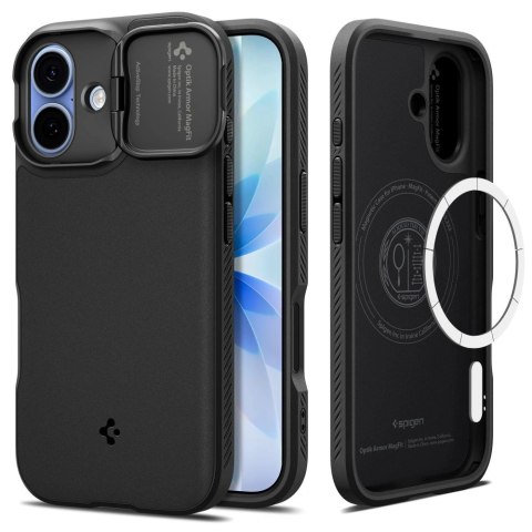 Etui Spigen Optik Armor MagSafe na iPhone 17 - czarne