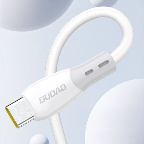 Kabel Dudao L25SX 30 W USB-C - Lightning z miękkim silikonowym oplotem 2 m - biały