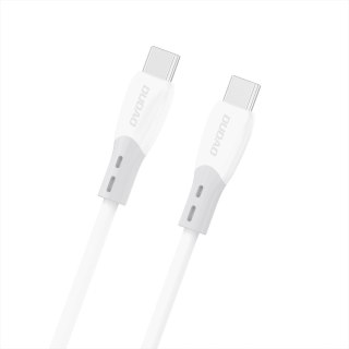 Kabel Dudao L25SC 60 W USB-C - USB-C z miękkim silikonowym oplotem 1 m - biały