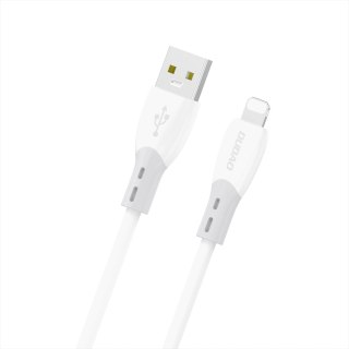 Kabel Dudao L25SL 30 W USB-A - Lightning z miękkim silikonowym oplotem 1 m - biały