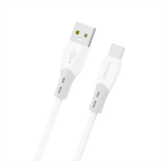Kabel Dudao L25ST 5 A USB-A - USB-C z miękkim silikonowym oplotem 1 m - biały
