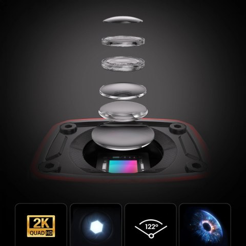 Kamera sportowa AKEEYO 710 Lite wideorejestrator na kierownicę na rower motocykl - czarna