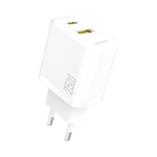Ładowarka Dudao A26TEU GaN 25W USB-A, USB-C - biała