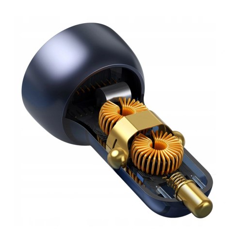 Ładowarka samochodowa Baseus Particular 65W USB-A USB-C QC PPS z wyświelaczem cyfrowym - ciemnoszara