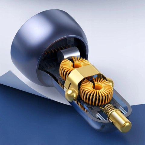 Ładowarka samochodowa Baseus Particular 65W USB-A USB-C QC PPS z wyświelaczem cyfrowym - ciemnoszara