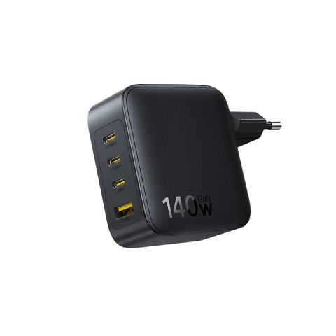 Ładowarka sieciowa Baseus EnerFill FH11 GaN 140W 3xUSB-A + 1xUSB-C - czarna