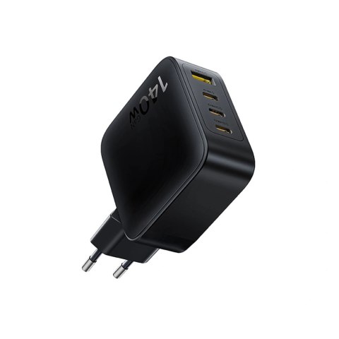Ładowarka sieciowa Baseus EnerFill FH11 GaN 140W 3xUSB-A + 1xUSB-C - czarna