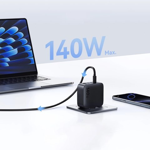 Ładowarka sieciowa Baseus EnerFill FH11 GaN 140W 3xUSB-A + 1xUSB-C - czarna