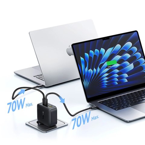 Ładowarka sieciowa Baseus EnerFill FH11 GaN 140W 3xUSB-A + 1xUSB-C - czarna