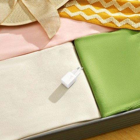 Ładowarka sieciowa Baseus GaN5 USB-C 30W z kablem Baseus Dynamic 3 USB-C 100W 1m - biała