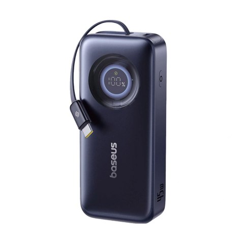 Powerbank Baseus EnerCore CR11 10000mAh 45W ze zwijanym kablem USB-C - czarny