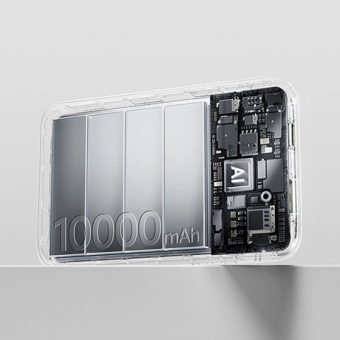 Powerbank Baseus EnerFill FC11 10000mAh 22.5W z wyświetlaczem cyfrowym i dwoma wbudowanymi kablami - niebieski