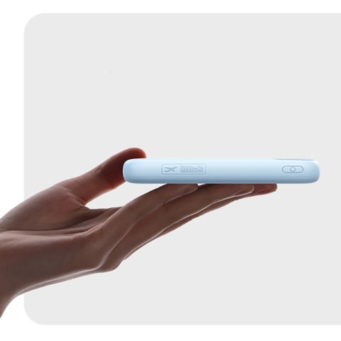 Powerbank Baseus EnerFill FC11 10000mAh 22.5W z wyświetlaczem cyfrowym i dwoma wbudowanymi kablami - niebieski