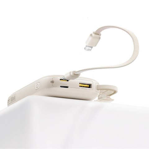 Powerbank Baseus EnerFill FC21 Qpow 3 Ultra 10000mAh 45W z wyświetlaczem cyfrowym z odłączanym kablem USB-C - Lightning - tytano