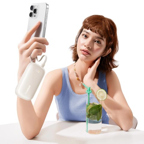 Powerbank Baseus EnerFill FC21 Qpow 3 Ultra 10000mAh 45W z wyświetlaczem cyfrowym z odłączanym kablem USB-C - Lightning - tytano