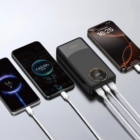 Powerbank Dudao K12Pro 22,5W PD 20000mAh USB-A, USB-C - czarny