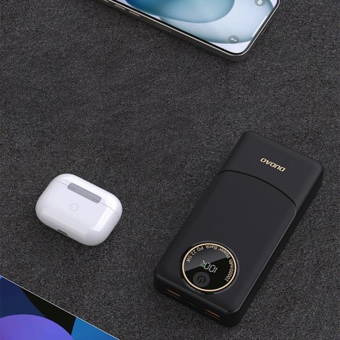 Powerbank Dudao K12Pro 22,5W PD 20000mAh USB-A, USB-C - czarny