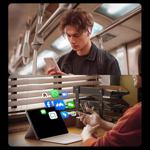 Słuchawki Dudao U17Z Bluetooth 5.3 OWS z zausznikami - białe