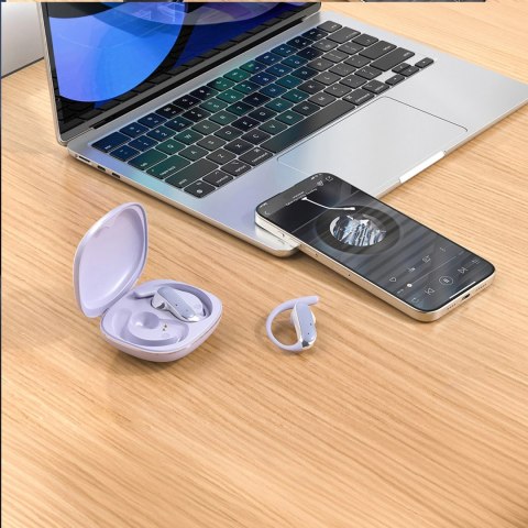 Słuchawki Dudao U17Z Bluetooth 5.3 OWS z zausznikami - fioletowe