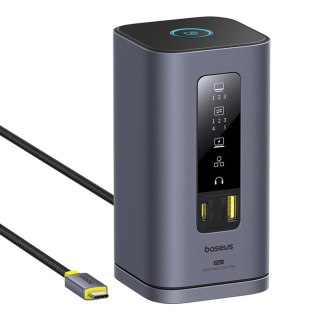 Stacja dokująca Baseus Spacemate hub USB-C 11w1 3xHDMI 4K 60Hz + 2xUSB-A (10Gb/s) + 1xUSB-C (10Gb/s) + RJ45 + 2xUSB-A (480Mb/s) 