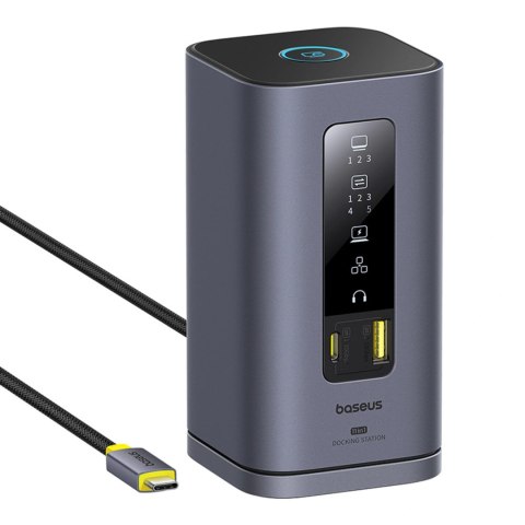 Stacja dokująca Baseus Spacemate hub USB-C 11w1 3xHDMI 4K 60Hz + 2xUSB-A (10Gb/s) + 1xUSB-C (10Gb/s) + RJ45 + 2xUSB-A (480Mb/s) 