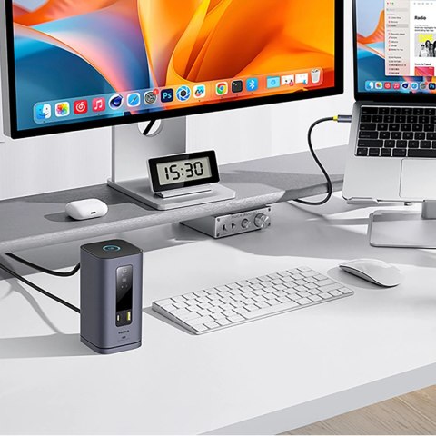 Stacja dokująca Baseus Spacemate hub USB-C 11w1 3xHDMI 4K 60Hz + 2xUSB-A (10Gb/s) + 1xUSB-C (10Gb/s) + RJ45 + 2xUSB-A (480Mb/s) 