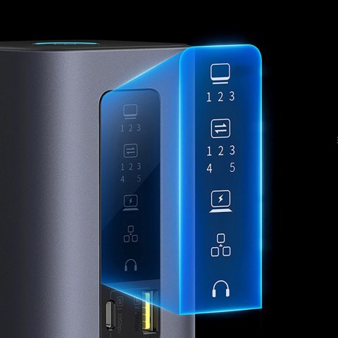 Stacja dokująca Baseus Spacemate hub USB-C 11w1 3xHDMI 4K 60Hz + 2xUSB-A (10Gb/s) + 1xUSB-C (10Gb/s) + RJ45 + 2xUSB-A (480Mb/s) 
