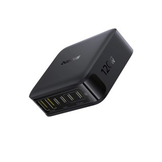 Stacja ładująca Baseus EnerFill FH21 120W 4xUSB-C + 2xUSB-A - czarna