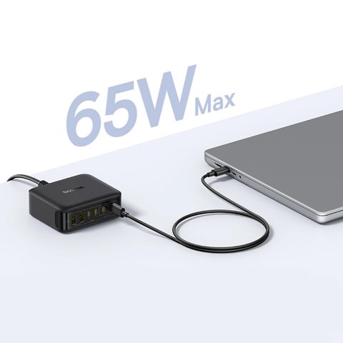 Stacja ładująca Baseus EnerFill FH21 120W 4xUSB-C + 2xUSB-A - czarna