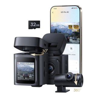 Wideorejestrator Baseus PrimeTrip VD1 Pro kamera samochodowa 4K+1080p z akumulatorem - czarny