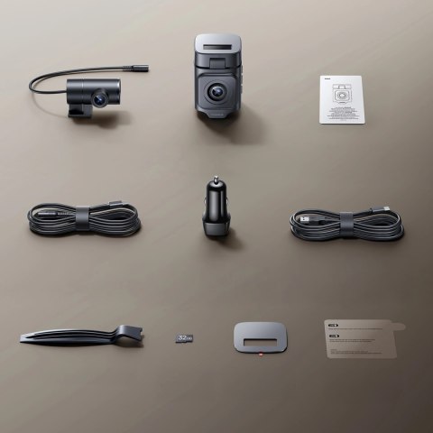 Wideorejestrator Baseus PrimeTrip VD1 Pro kamera samochodowa 4K+1080p z akumulatorem - czarny