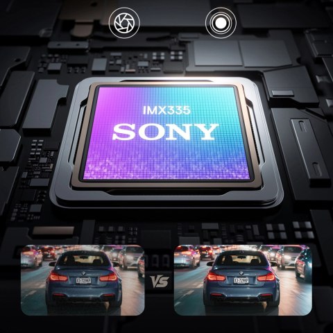 Wideorejestrator Baseus PrimeTrip VD1 Pro kamera samochodowa 4K+1080p z akumulatorem - czarny