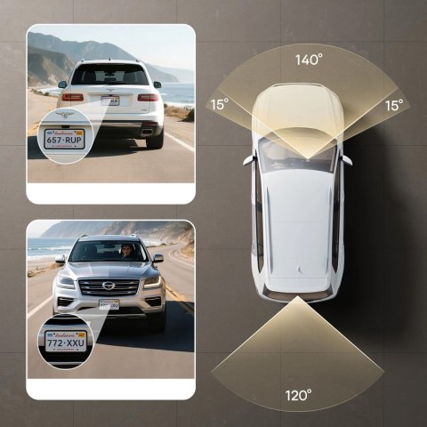 Wideorejestrator Baseus PrimeTrip VD1 Pro kamera samochodowa 4K+1080p z akumulatorem - czarny