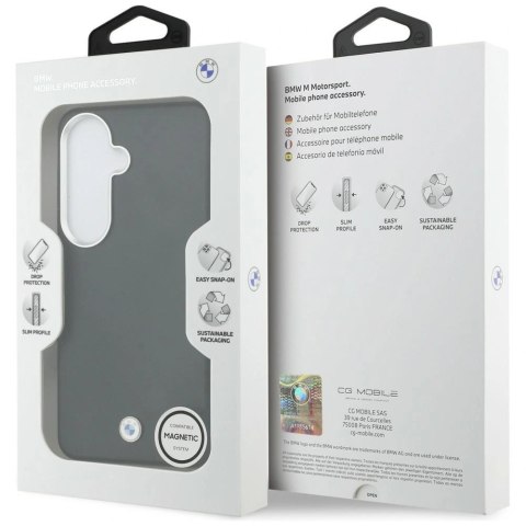 Etui BMW Sign Metal Logo MagSafe na Samsung Galaxy S26 - czarne