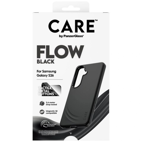 Etui CARE by PanzerGlass Flow Black QI na Samsung Galaxy S26 - czarne