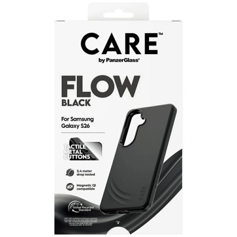 Etui CARE by PanzerGlass Flow Black QI na Samsung Galaxy S26 - czarne