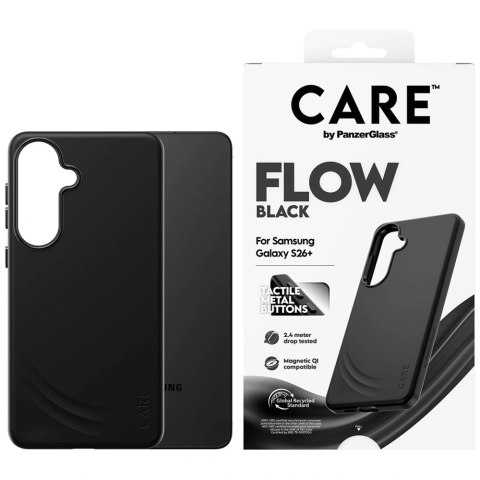 Etui CARE by PanzerGlass Flow Black Qi na Samsung Galaxy S26+ - czarne