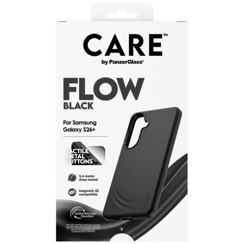 Etui CARE by PanzerGlass Flow Black Qi na Samsung Galaxy S26+ - czarne