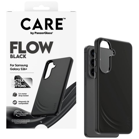 Etui CARE by PanzerGlass Flow Black Qi na Samsung Galaxy S26+ - czarne