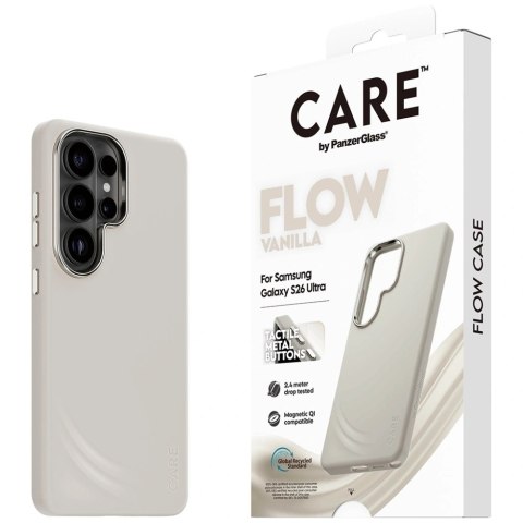 Etui CARE by PanzerGlass Flow Vanilla Qi na Samsung Galaxy S26 - beżowe
