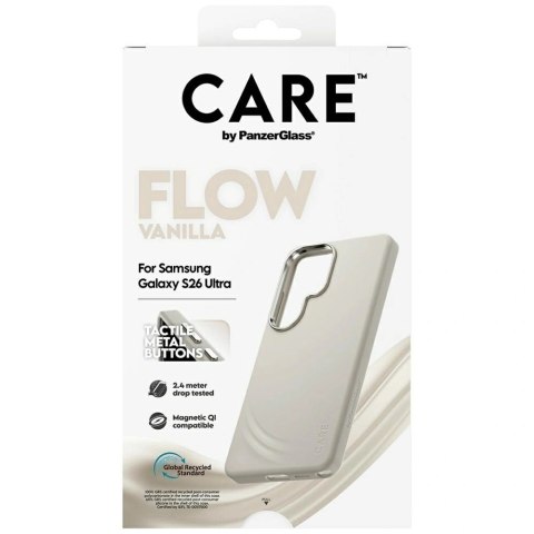Etui CARE by PanzerGlass Flow Vanilla Qi na Samsung Galaxy S26 - beżowe
