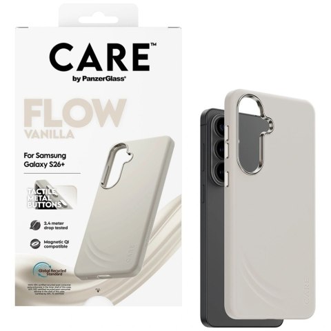 Etui CARE by PanzerGlass Flow Vanilla Qi na Samsung Galaxy S26+ - beżowe