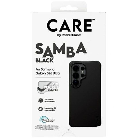 Etui CARE by PanzerGlass Samba Black Qi na Samsung Galaxy S26 Ultra - czarne
