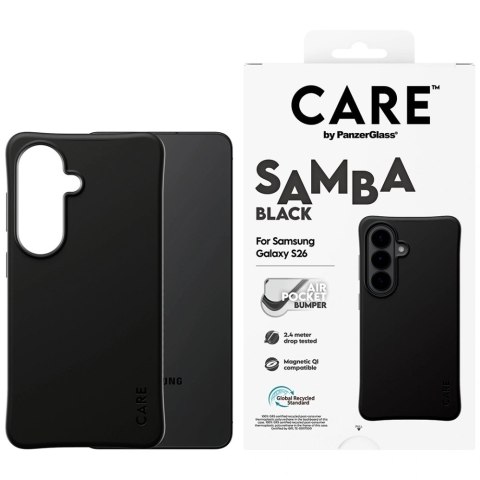 Etui CARE by PanzerGlass Samba Black Qi na Samsung Galaxy S26 - czarne
