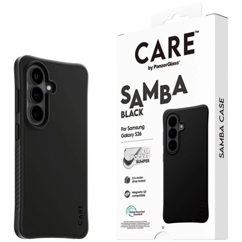 Etui CARE by PanzerGlass Samba Black Qi na Samsung Galaxy S26 - czarne