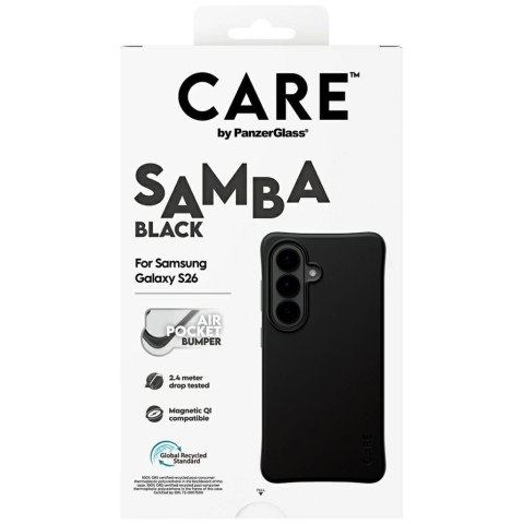 Etui CARE by PanzerGlass Samba Black Qi na Samsung Galaxy S26 - czarne