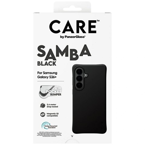Etui CARE by PanzerGlass Samba Black Qi na Samsung Galaxy S26+ - czarne