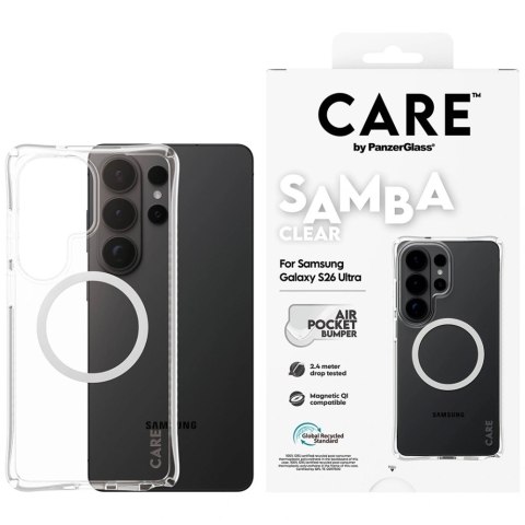Etui CARE by PanzerGlass Samba Transparent Qi na Samsung Galaxy S26 Ultra - przezroczyste