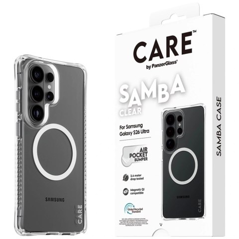 Etui CARE by PanzerGlass Samba Transparent Qi na Samsung Galaxy S26 Ultra - przezroczyste